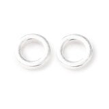 Ringe – Lukket, Langtidsholdbar forsølvet/925 sterling sølv(9x2mm) 6 stk. - Uniq Perler - 122143