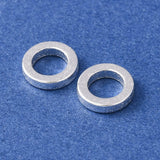 Ringe – Lukket, Langtidsholdbar forsølvet/925 sterling sølv(9x2mm) 6 stk. - Uniq Perler - 122143