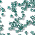 Rocailles Glasperler 12/0 – Metallic Rund, Cyan (2mm) 20 gram - Uniq Perler - 