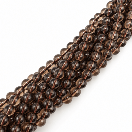 Røgkvarts Perler – Runde (6mm) - Uniq Perler - 117891