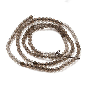 Rauchquarz Perlen, facettiert, 2 - 2,6mm - Uniq Perler - 111635