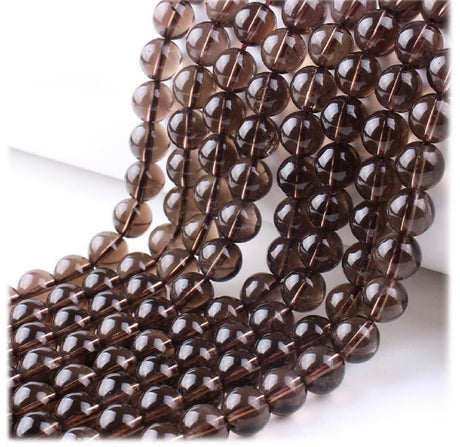 Røgkvarts Perler – Rund (10mm) - Uniq Perler - 117896