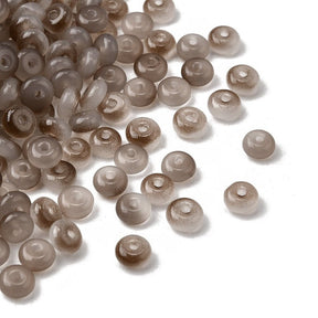 Rondelle glass beads - Brown shades (6x3.5mm) Approx. 100 pcs - Uniq Perler - 