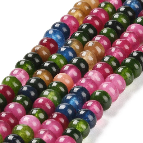 Rondel Jade Perler, Farve Mix, (6x4,5mm) - Uniq Perler - 1111490231