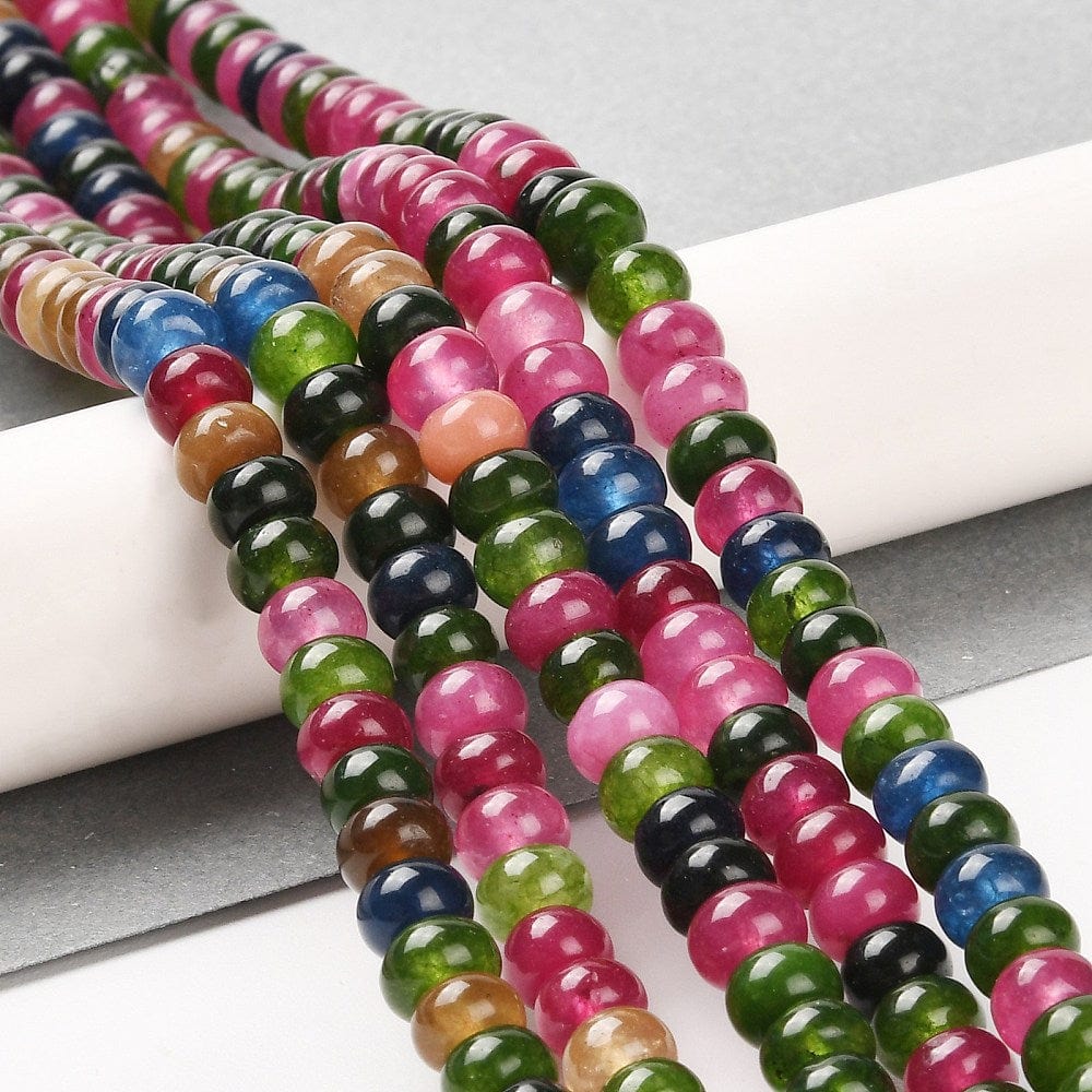 Rondel Jade Perler, Farve Mix, (6x4,5mm) - Uniq Perler - 1111490231