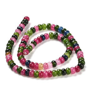 Rondel Jade Beads, Color Mix, (6x4.5mm) - Uniq Perler - 1111490231