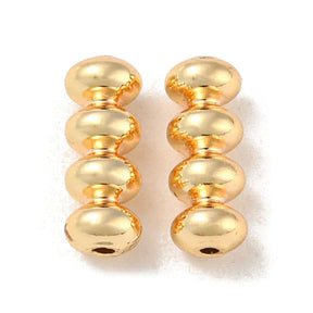 Round Beads, Gold-plated Brass, 8mm, 5 pcs. - Uniq Perler - 112784