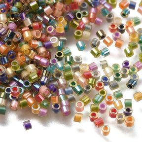 Tube-shaped glass beads – Mixed Colors (1.5 - 6.5mm) 5g - Uniq Perler - 116112