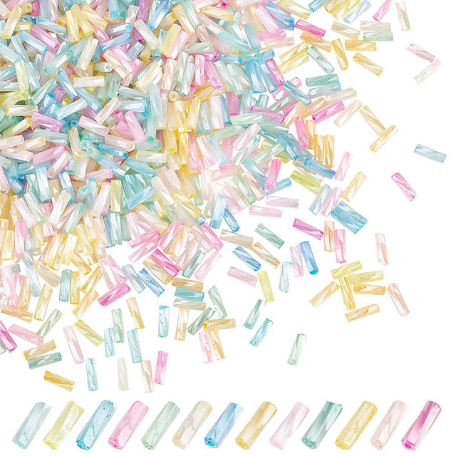 Rørformet Og Tvistet Perler – (6x2mm) 1560 stk - Uniq Perler - 503862