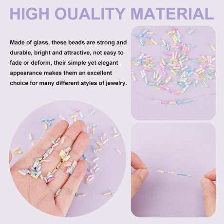 Rørformet Og Tvistet Perler – (6x2mm) 1560 stk - Uniq Perler - 503862