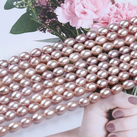 Rosa Ferskvandsperler Rice - Grade AAA (5 - 5,5mm) - Uniq Perler - 484672