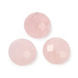 Rosa Kvarts Cabochon - Rund, Facetteret (16x6mm) 1 Stk - Uniq Perler - 115424