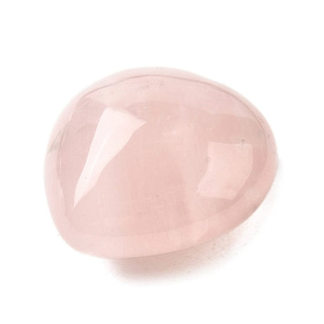 Rosa Kvarts Hjerte Vedhæng – Platin Farvet (25x27mm) - Uniq Perler - 115888