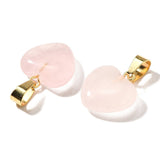 Rosa Kvarts Vedhæng – Messing,(18x15mm) - Uniq Perler - 