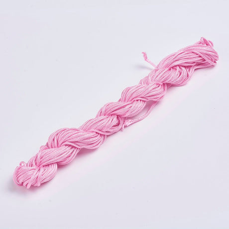 Rosa nylon tråd, 2mm (ca 12 meter.) - Uniq Perler - 115302