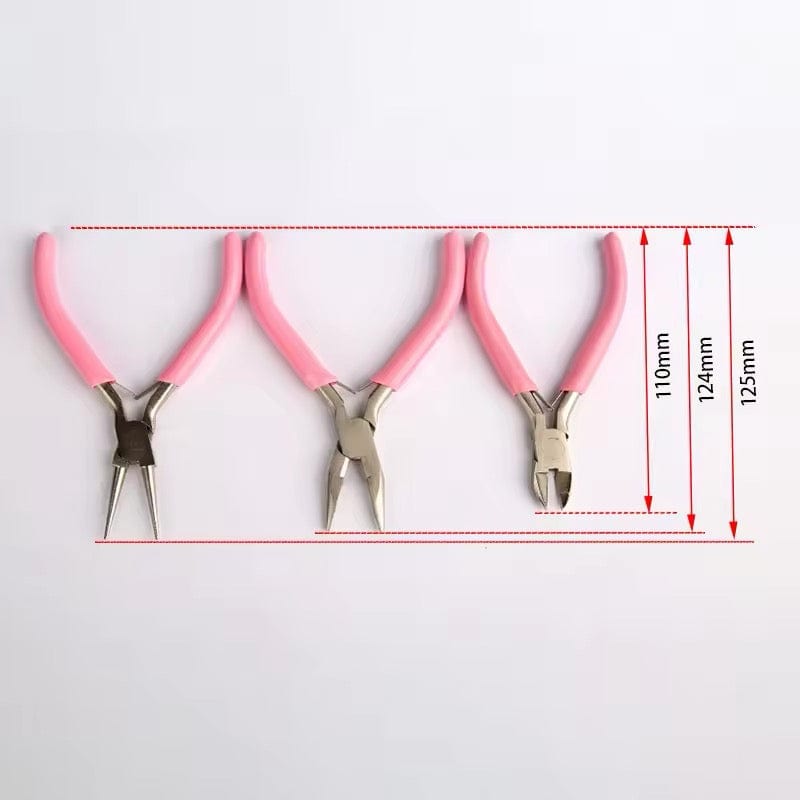 Rosa Værktøjssæt – 5 Dele - Uniq Perler - 46788