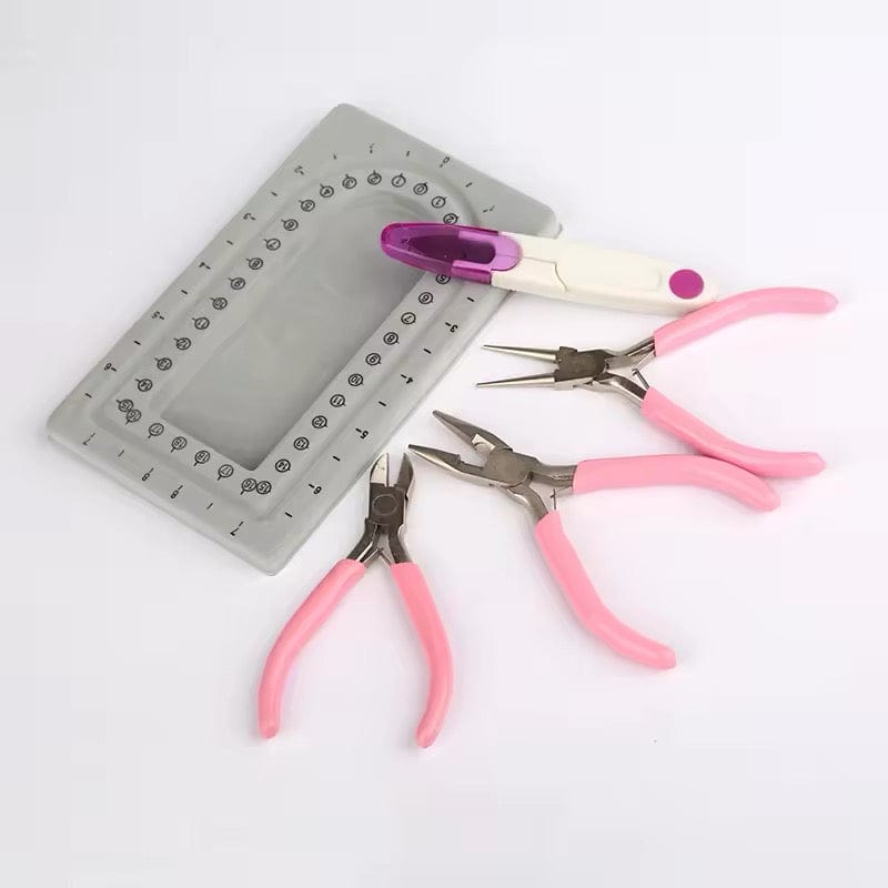 Rosa Værktøjssæt – 5 Dele - Uniq Perler - 46788