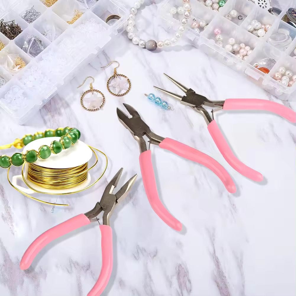 Rosa Værktøjssæt – 5 Dele - Uniq Perler - 46788