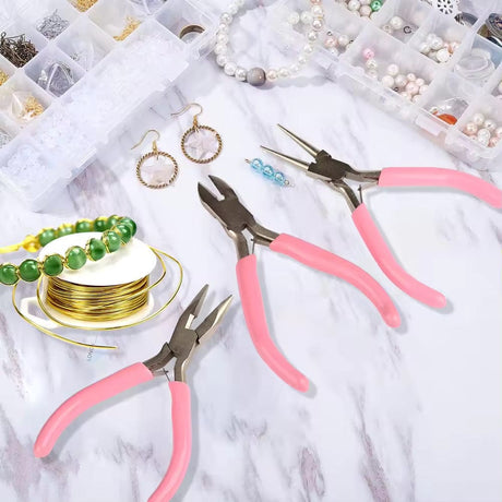 Rosa Værktøjssæt – 5 Dele - Uniq Perler - 46788