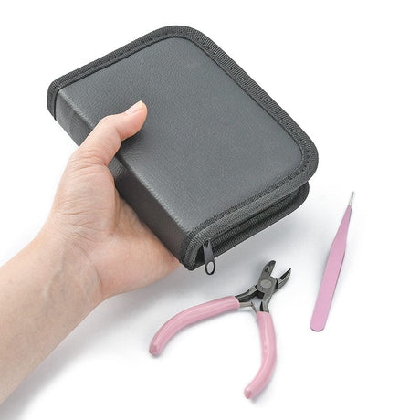 Rosa Værktøjssæt I Etui Til Opbevaring - Uniq Perler - 173734