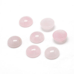Rose Quartz Cabochons – Half Round (12x5mm) 6 pcs - Uniq Perler - 