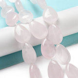Rosakvarts - Dråber (18x13mm) 1 par - Uniq Perler - 114855