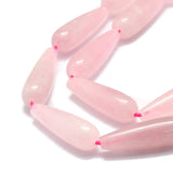 Rosakvarts Dråber, 30x10mm - Uniq Perler - 112901