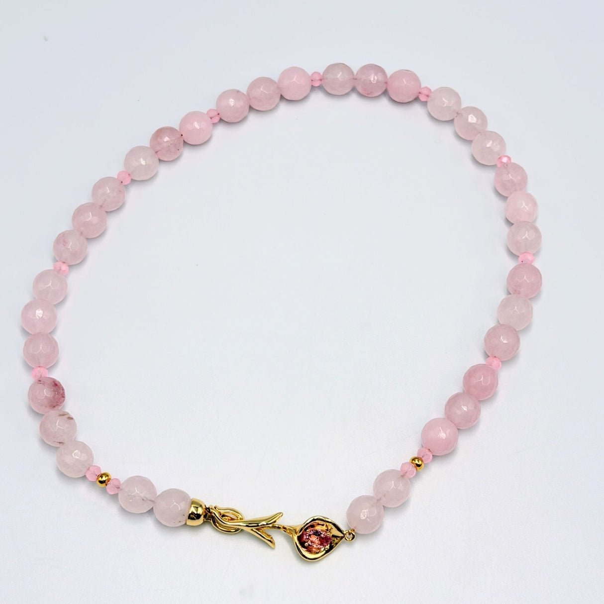 Rosakvarts – Facetteret, Rund (10mm) - Uniq Perler - 112628