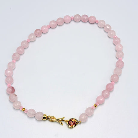 Rosakvarts – Facetteret, Rund (10mm) - Uniq Perler - 112628