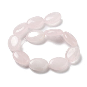 Rosenquarz – Flach Oval (18x13,5mm) - Uniq Perler - 112468