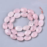 Rosakvarts – Oval, Facetteret (14x10mm) - Uniq Perler - 115756