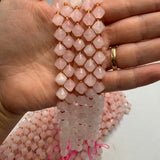 Rosakvarts Perler – Bicones (8mm) - Uniq Perler - 118236