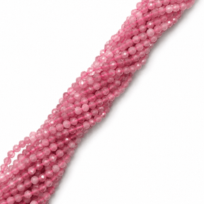 Rosakvarts Perler – Facetteret, Runde, Grade AA (4–4.5mm) - Uniq Perler - 117599