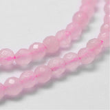 Rosakvarts Perler – Rosa, Facetterede (4mm) - Uniq Perler - 123680
