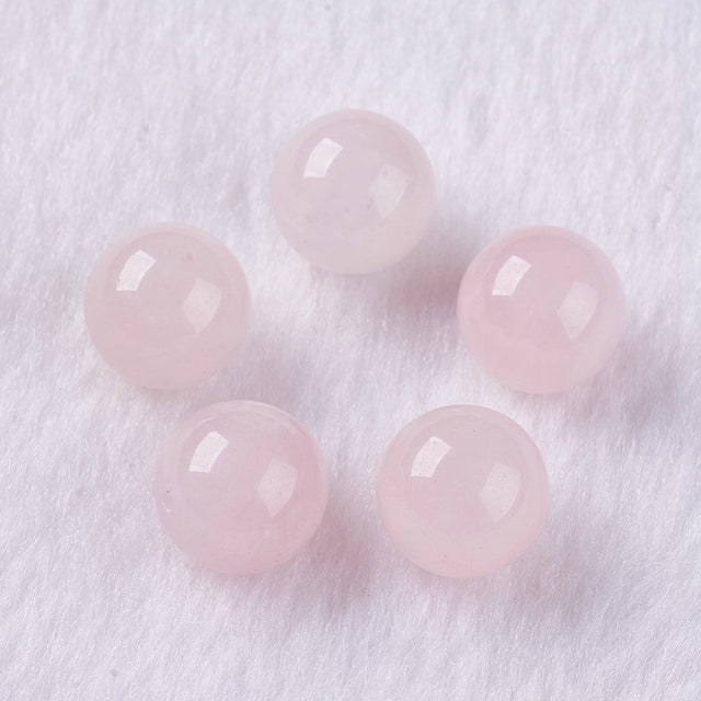 Rosakvarts Perler – Rosa, Runde (6mm) - Uniq Perler - 124336