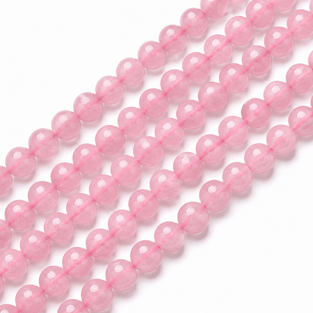 Rosakvarts Perler – Runde (10mm) 6 stk. - Uniq Perler - 124680