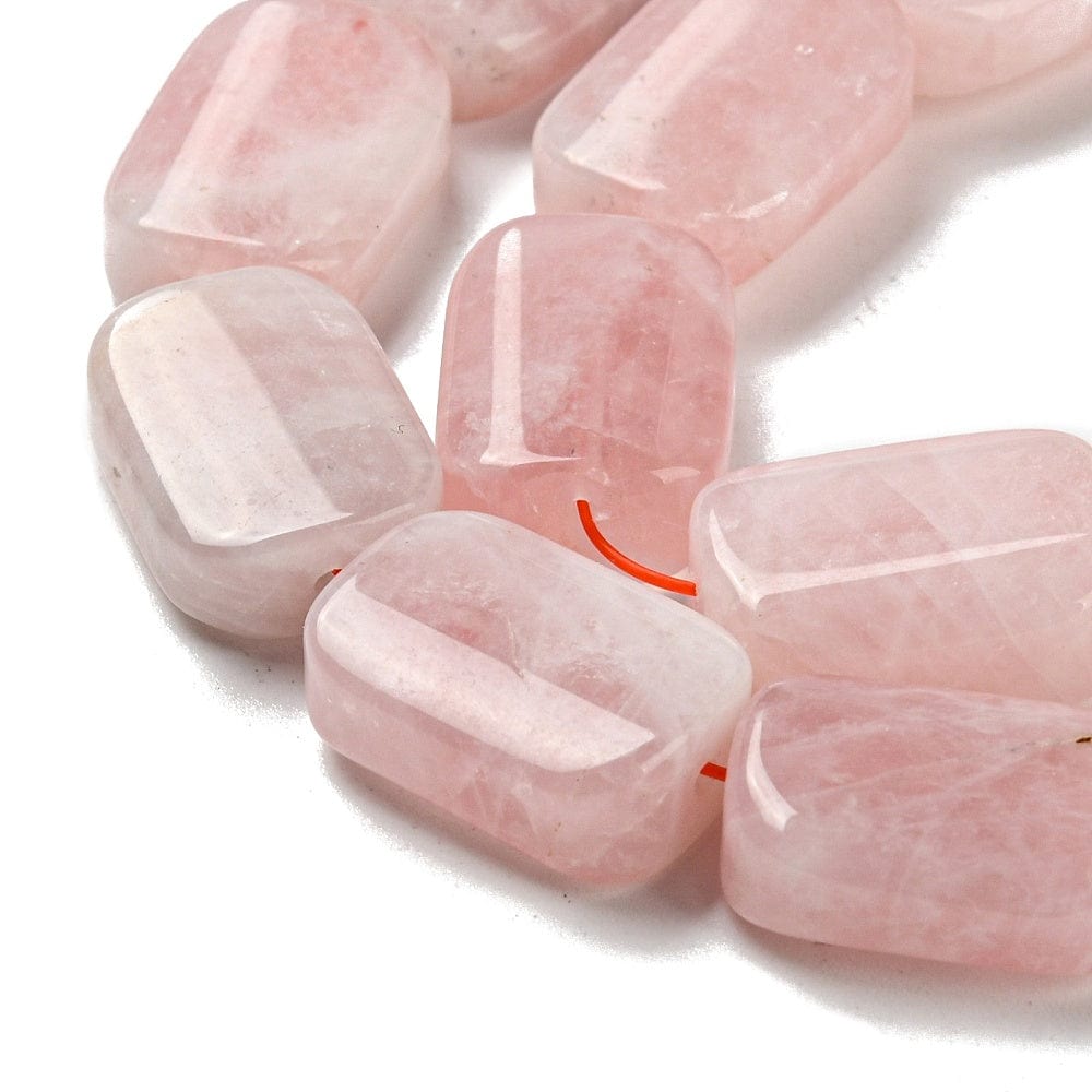 Rosakvarts – Rektangulær (12x18mm) - Uniq Perler - 112905