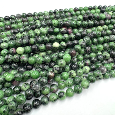 Rubin I Zoisit Perler, Rund (6mm) - Uniq Perler - 120845