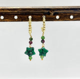 Rubin i Zoisit – Stjerneformet, Facetteret Natursten (9x11mm) - Uniq Perler - 98998291