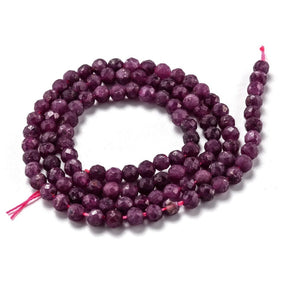 Rubinperlen – Facettierte Runde (4mm) - Uniq Perler - 115078
