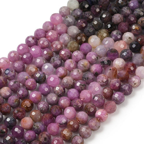 Rubin Rund – Facetteret (5mm) - Uniq Perler - 117590