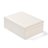 Rummeligt Hvidt Smykkeskrin med Dobbelt Lag (23x17,5x8,5cm) - Uniq Perler - 629083