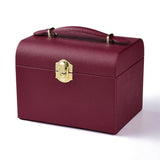 Rummeligt Smykkeskrin med Spejl og Skuffer - Bordeaux (15x12,5x12,5cm) - Uniq Perler - 0000014483