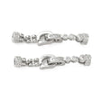Rund Foldelås Med Zirkonia – Platinbelagt Messing (32mm) - Uniq Perler - 123029