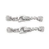 Rund Foldelås Med Zirkonia – Platinbelagt Messing (32mm) - Uniq Perler - 123029