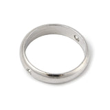 Rundt Mellemled – Langtidsholdbar Platin Farvet (11,5x2,5mm) 6 Stk - Uniq Perler - 539841