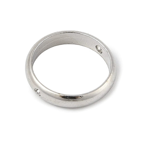 Rundt Mellemled – Langtidsholdbar Platin Farvet (11,5x2,5mm) 6 Stk - Uniq Perler - 539841