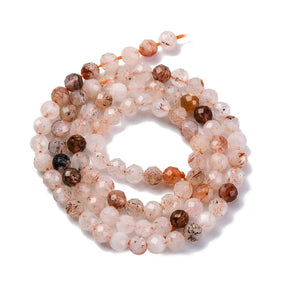Rutilated Quartz – Faceted, Round (4mm) - Uniq Perler - 
