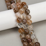 Rutileret kvarts – Sort Guld Rutileret, Runde (10mm) - Uniq Perler - 