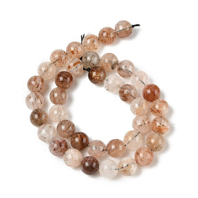 Rutilated Quartz – Black Gold Rutilated, Round (10mm) - Uniq Perler - 